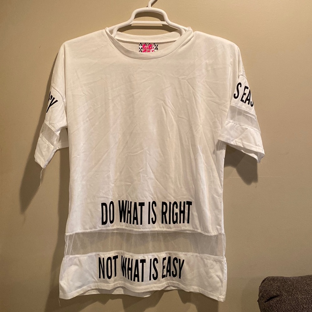 White oversized shirt